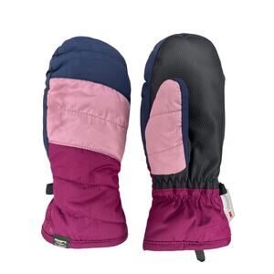 L.L. Bean Kids Colorblock Fleece Lined Winter Mittens Size S Pink Purple